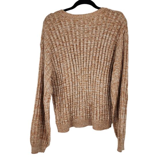 Blank NYC Heather Knit Pullover Ribbed Crew Neck Long Sleeve Sweater Size Large - Picture 3 of 6